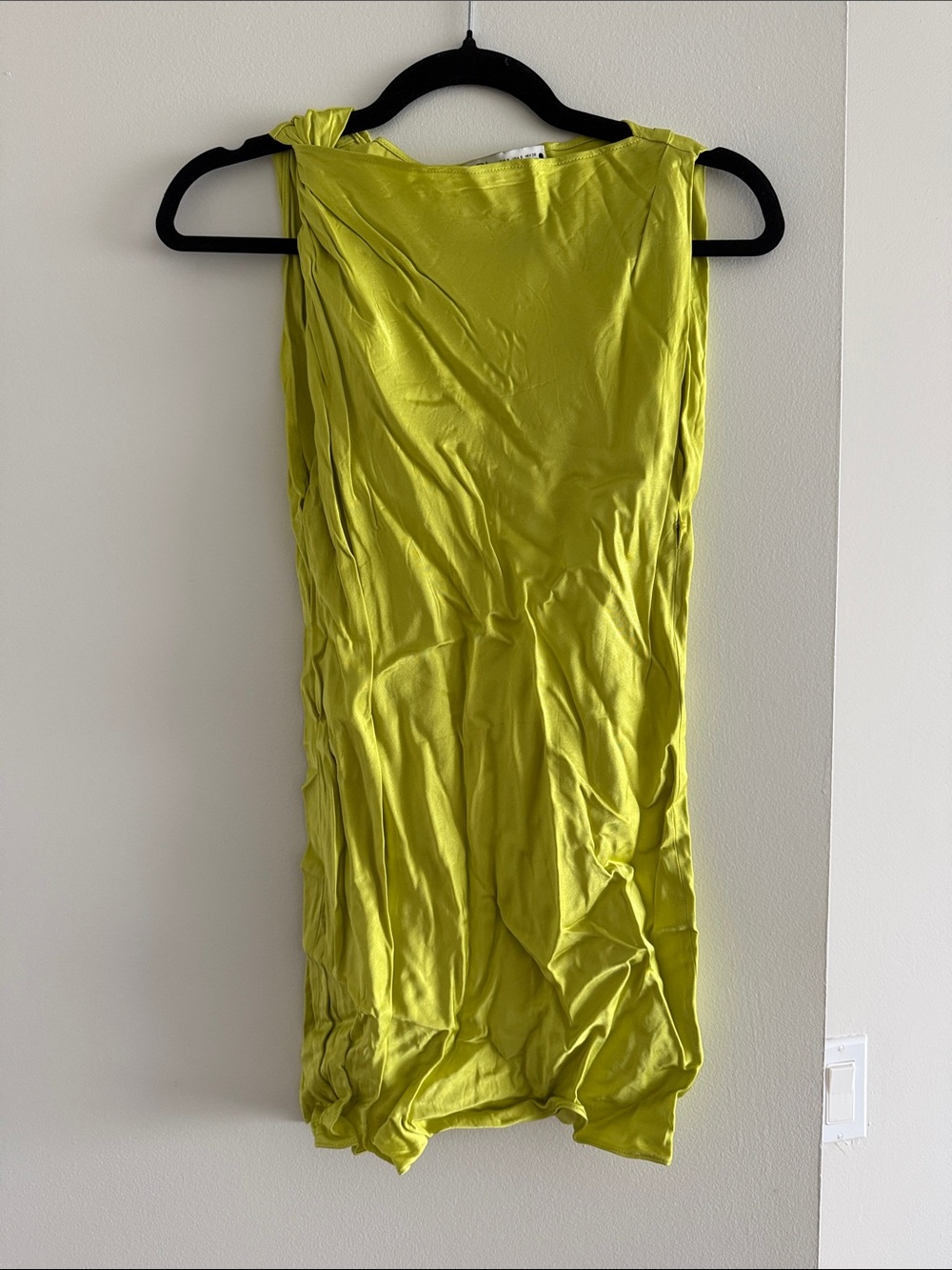 Zara Lime Green Sleeveless Mini Dress